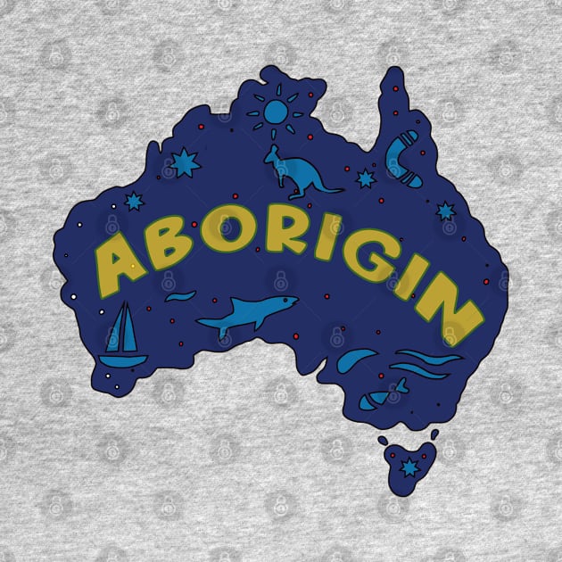 AUSTRALIA MAP AUSSIE ABORIGIN by elsa-HD